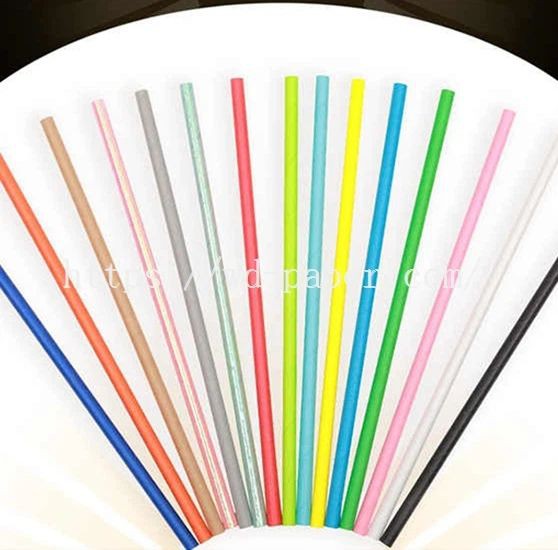 Μονόχρωμα χάρτινα καλαμάκια